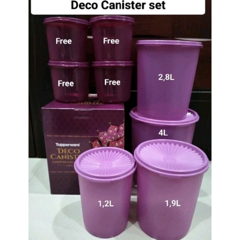 Jual Tupperware toples Deco canister toples kue ecer 1pcs | Shopee ...