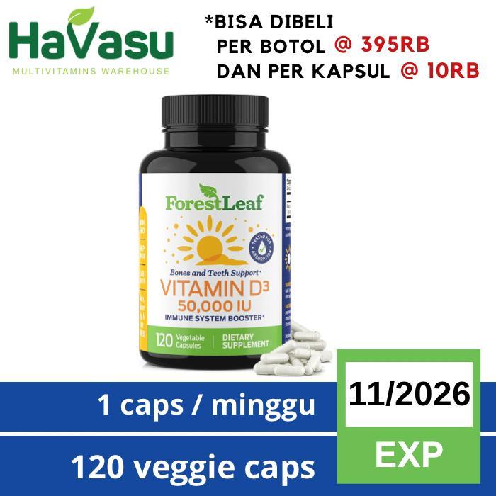 Jual Forest Leaf ForestLeaf Vitamin D3 50000 IU Dosis Mingguan 120