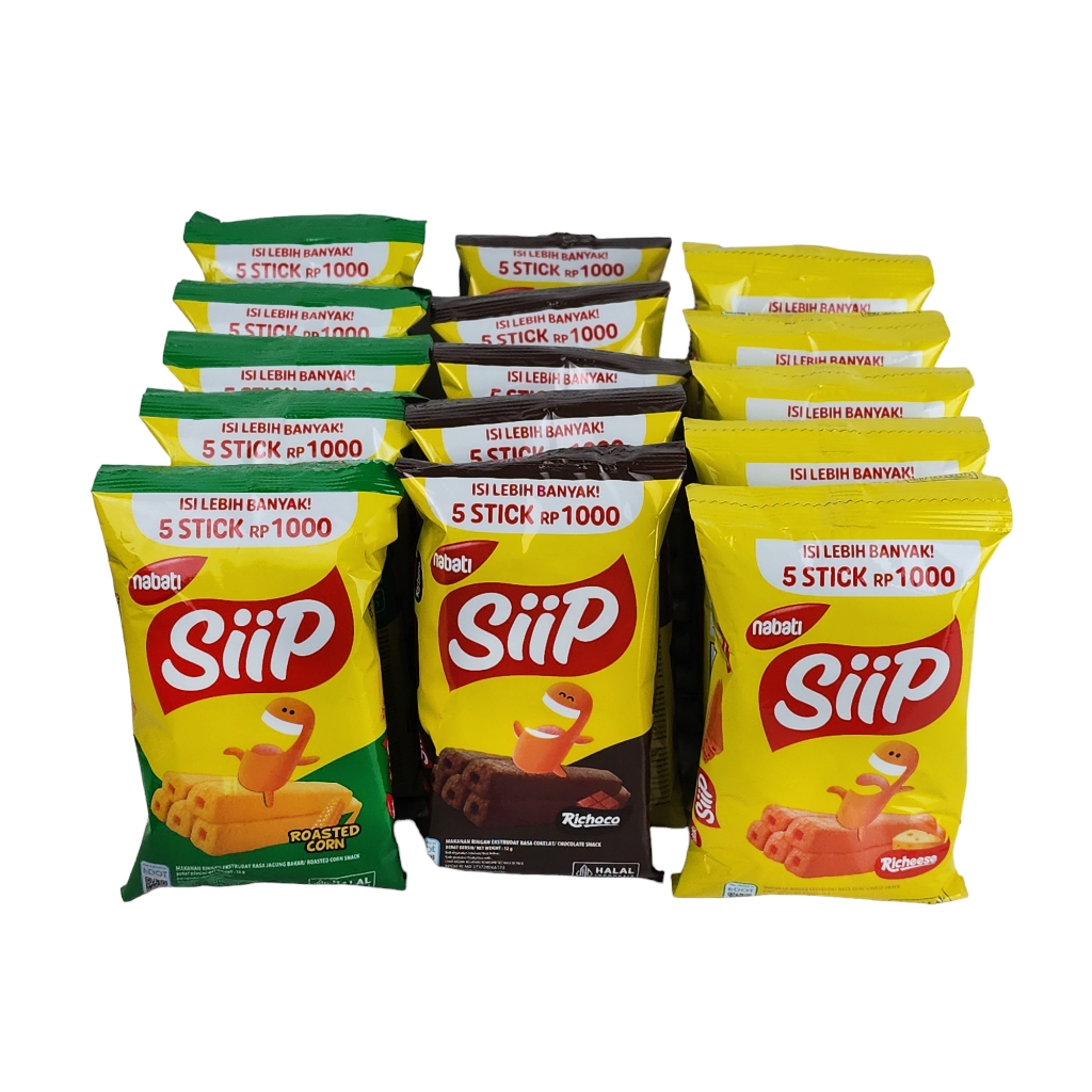 Jual NABATI SIIP Snack Keju 12 gr x 10 pcs/ NABATI SIIP RENTENG ...