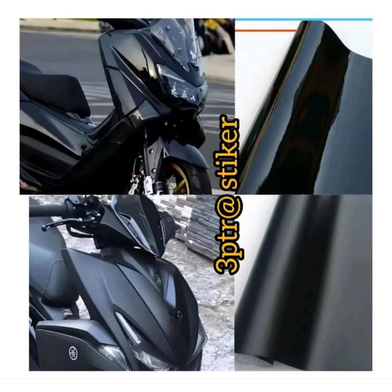 Jual sticker skotlet motor mobil hitam glossy hitam doff lebar 45cm ...