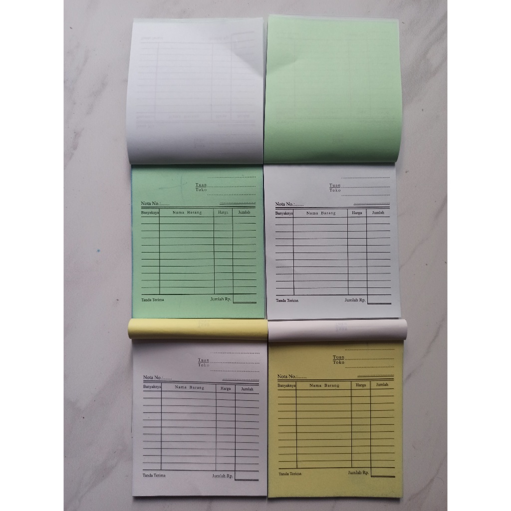 Jual Nota 2 Ply, Nota NCR, Nota Kecil, Nota Kontan Ukuran 10 x 13,5 cm ...