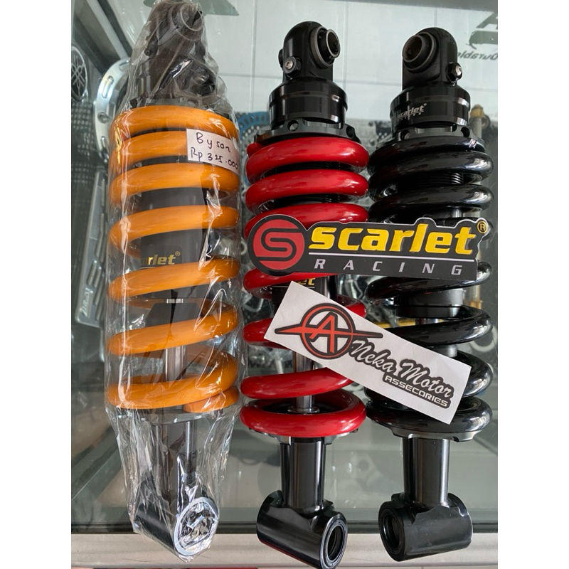 Jual MONOSHOCK SCARLET RACING MERAH KUNING HITAM YAMAHA BYSON | Shopee ...