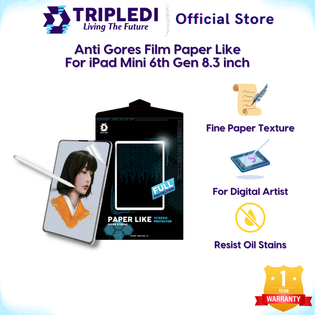 Jual TRIPLEDI Anti Gores Film iPad Mini inch Gen 2021 2024