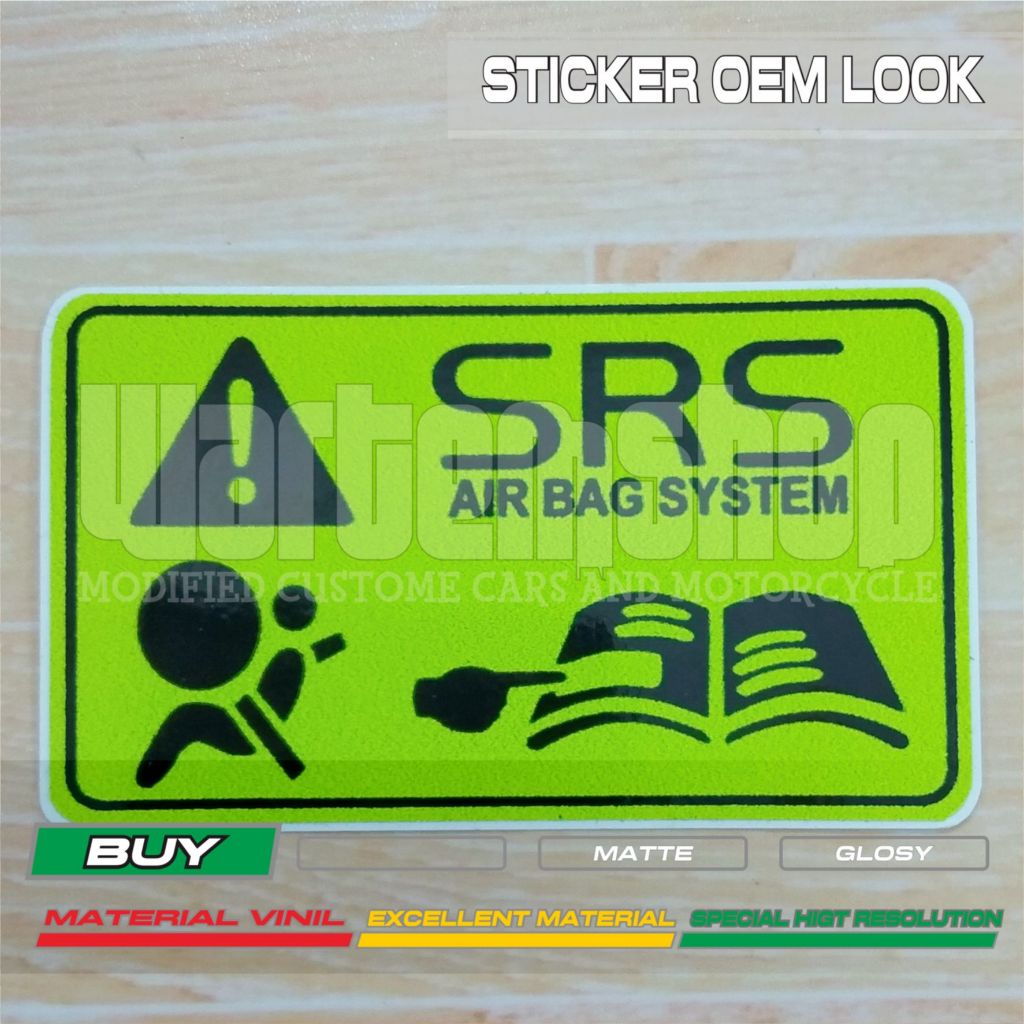 Jual Stiker SRS Airbag Yellow ( Warning Sign ) | Shopee Indonesia