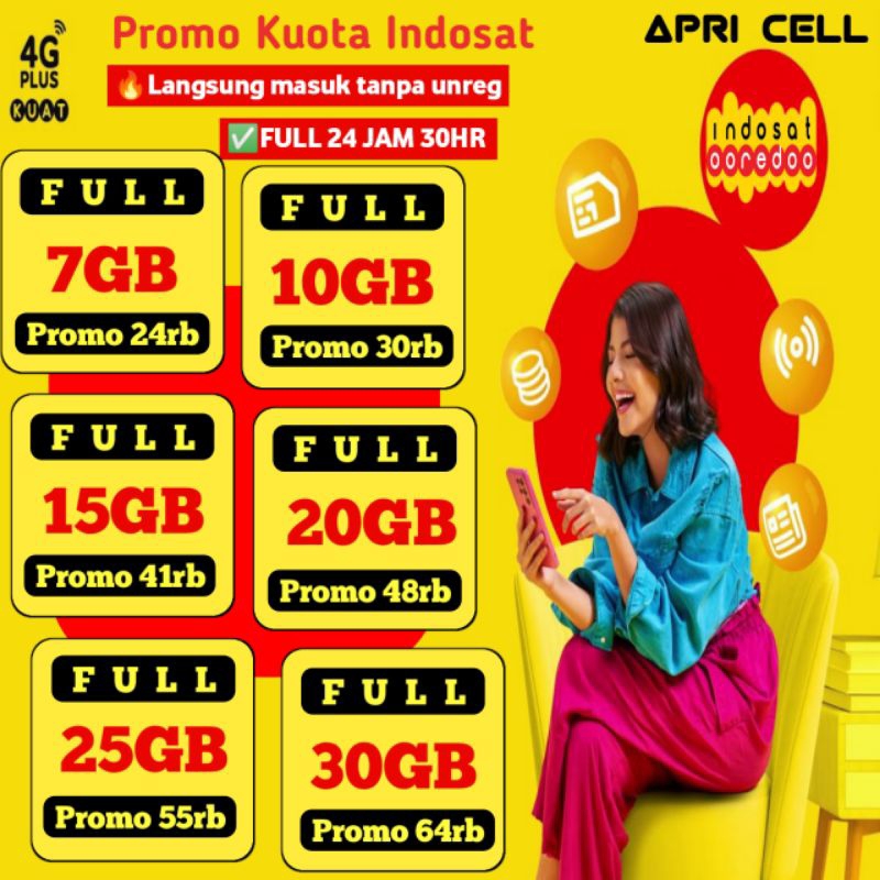 Jual TERMURAH!!PROMO Kuota INDOSAT FULL 24 JAM // Cek Nomor Dulu ...