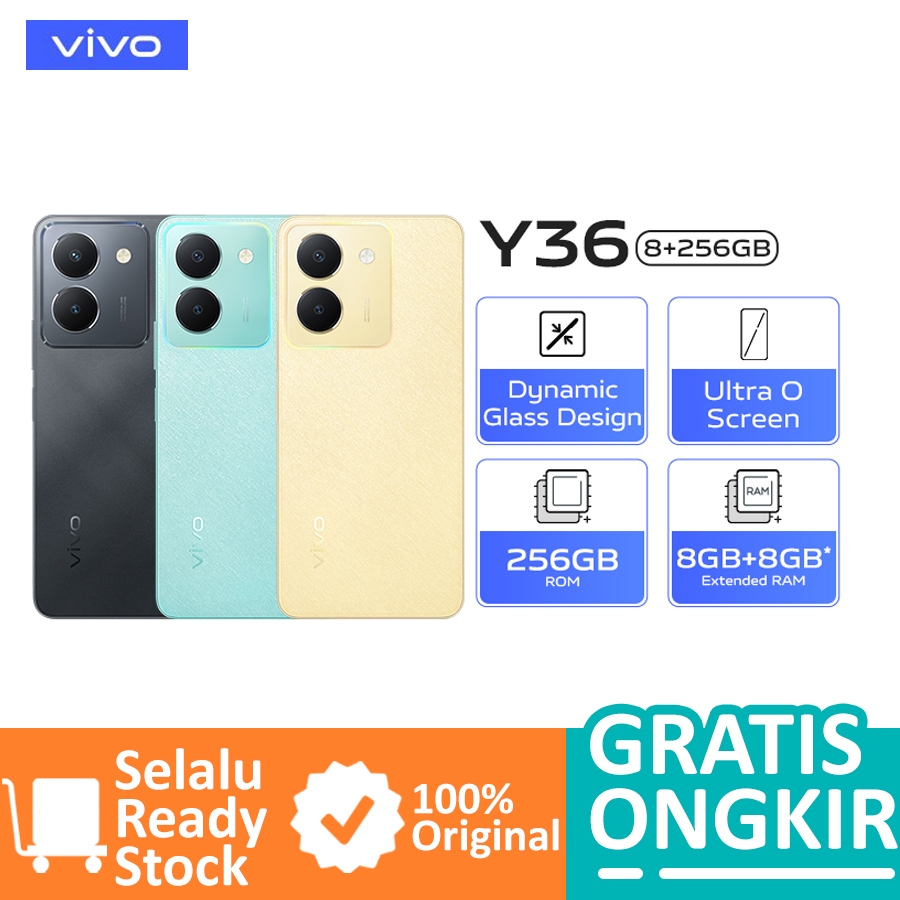 Jual vivo Y36 (8/256) & Y36 5G - Dynamic Glass Design, RAM 8GB+8GB ...