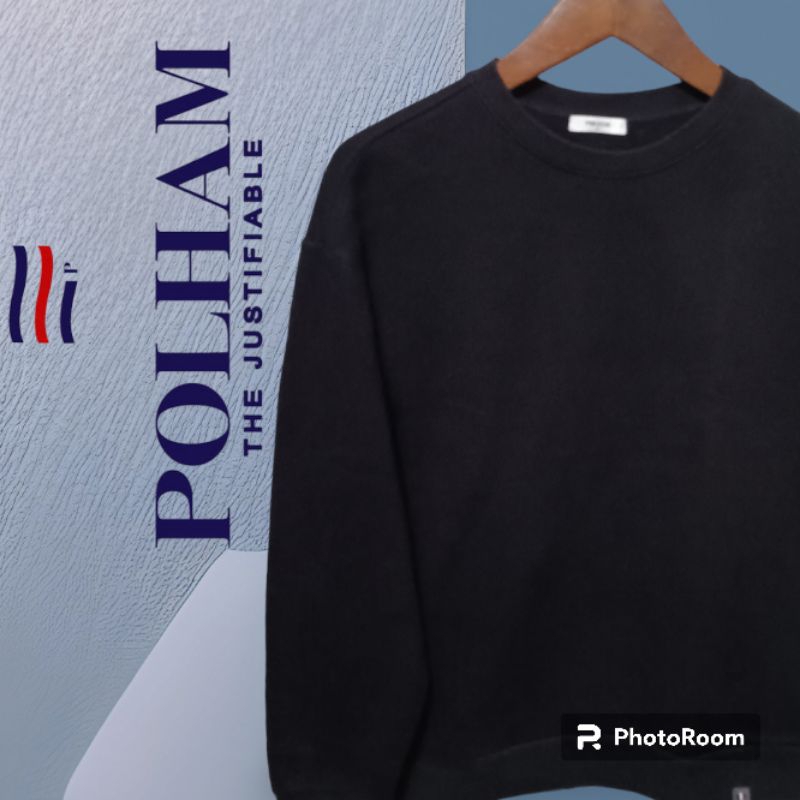 Jual Crewneck Original POLHAM Full Black | Shopee Indonesia