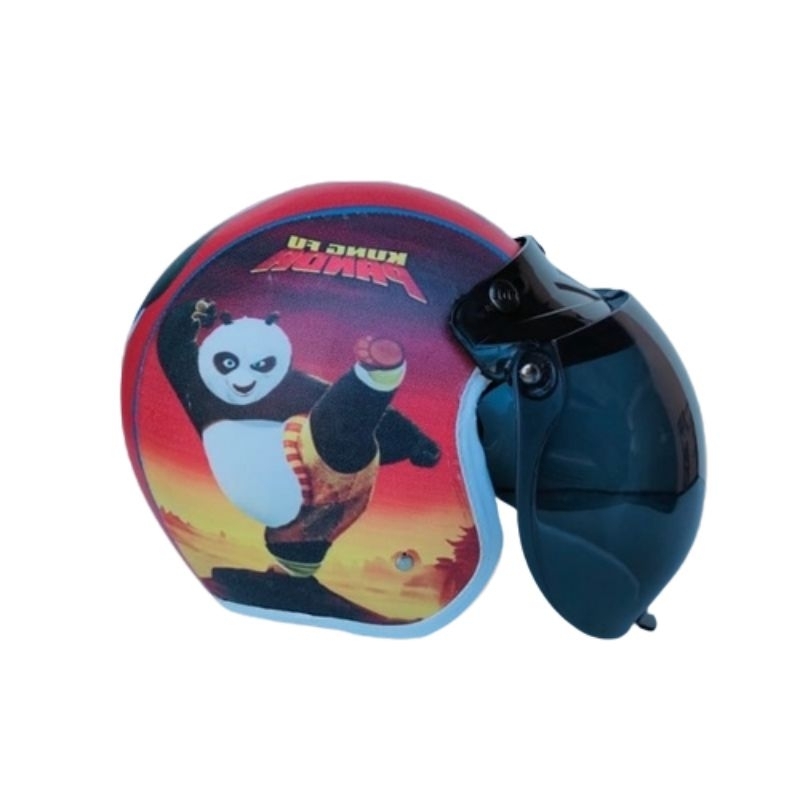 Jual Helm Bogo Karakter Kulit Anak Usia 4-7thn Free Kaca (Kungfu Panda ...