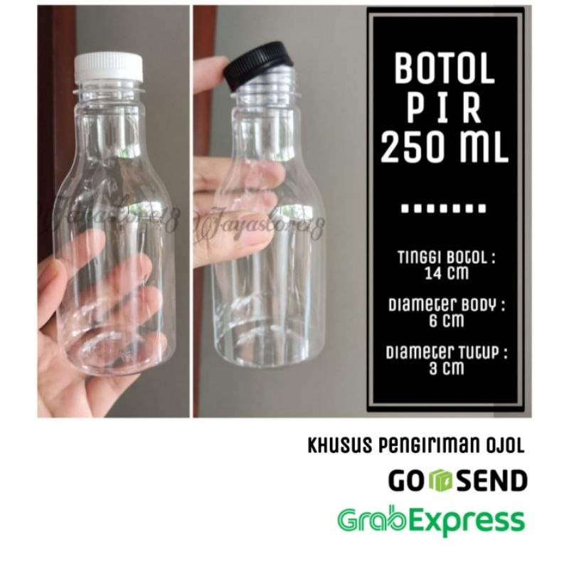 Jual BOTOL PIR 250ml tebal 13gr KHUSUS GOSEND GRAB BOTOL PEAR PIER ...