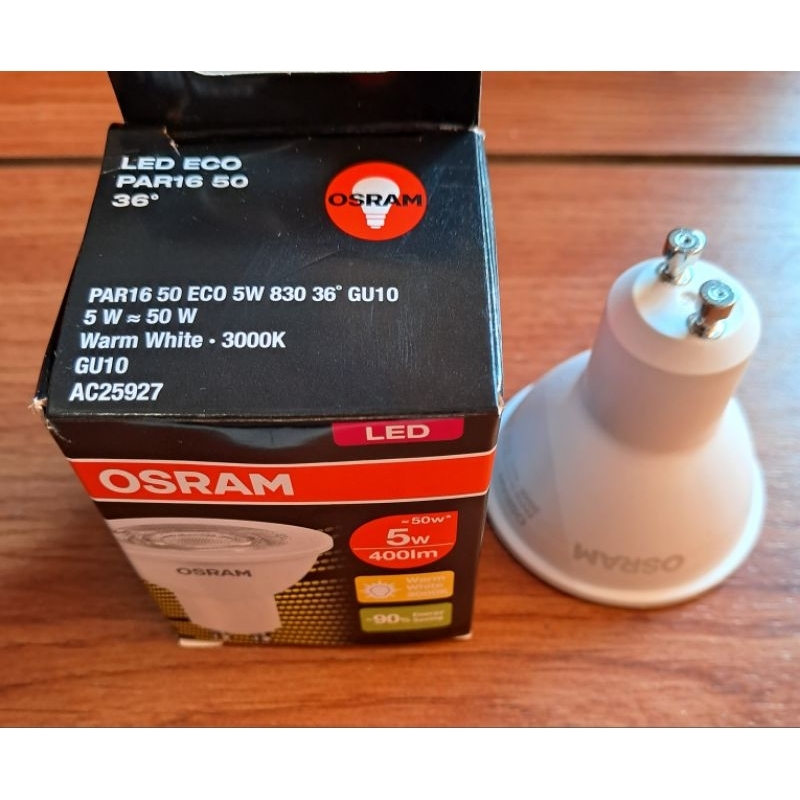 Jual osram gu10 led spot 5w 220v 3000k warm white | Shopee Indonesia
