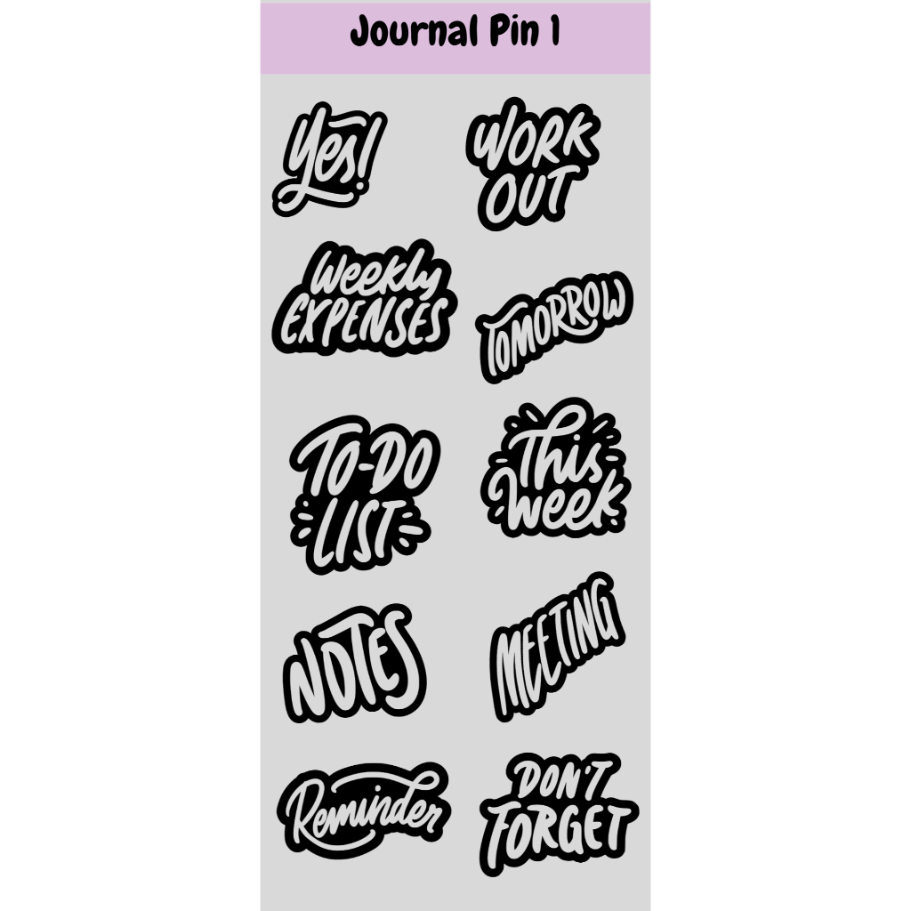 Jual Sticker Jurnal Pin Series | Shopee Indonesia