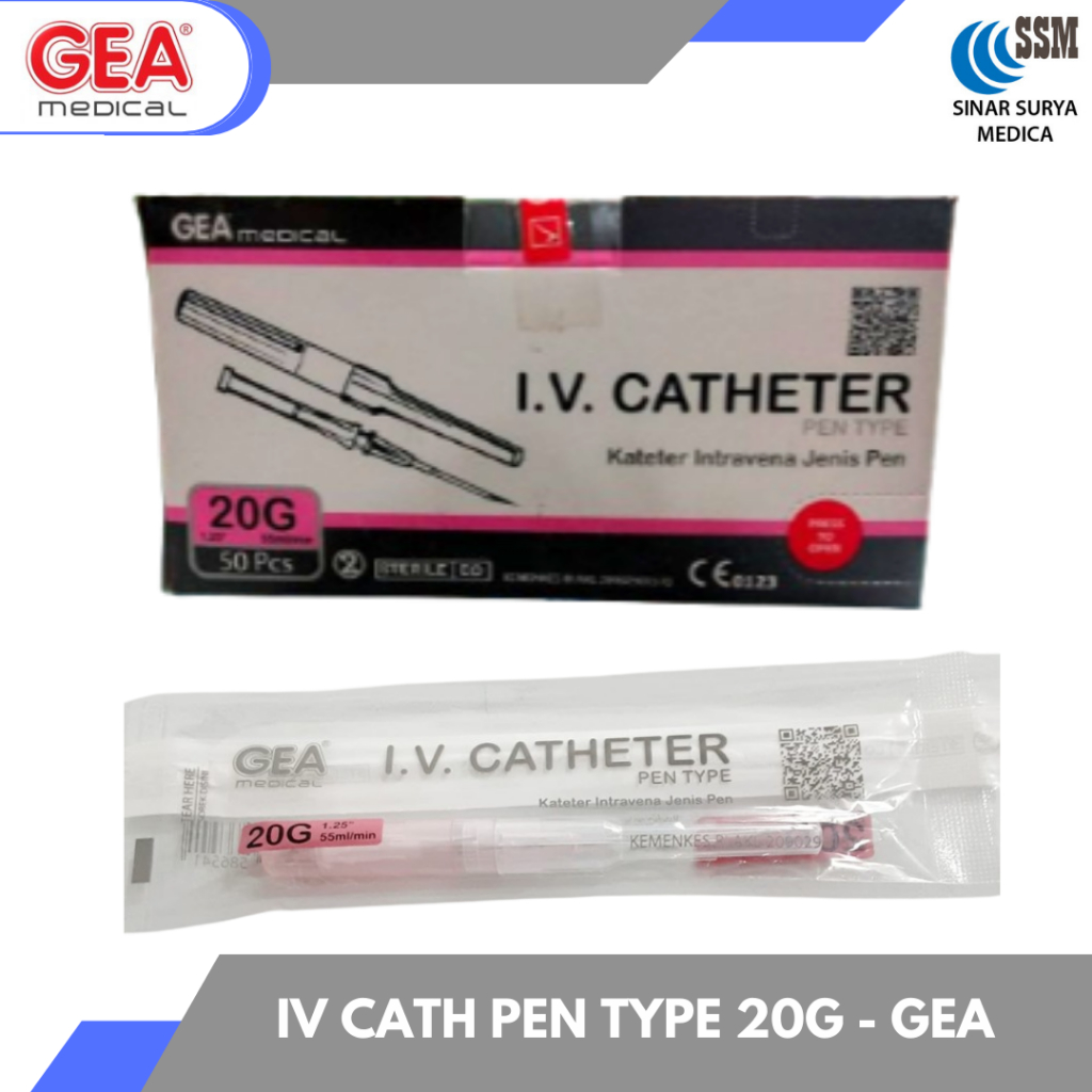 Jual GEA I.V Catheter Penlike - Jarum Infus - Kateter Penlike - 20G ...