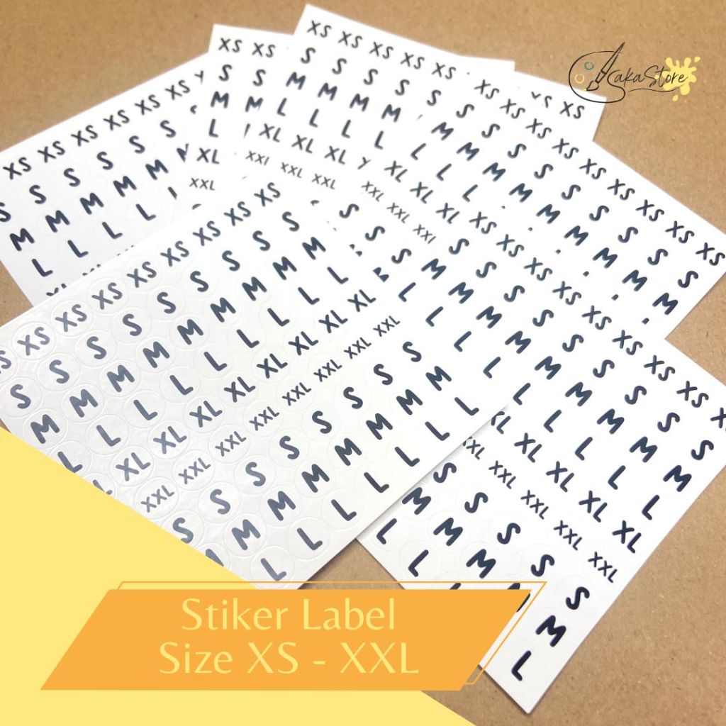 Jual [81 PCS] LABEL STIKER SIZE XS-XXL / STIKER SIZE | Shopee Indonesia