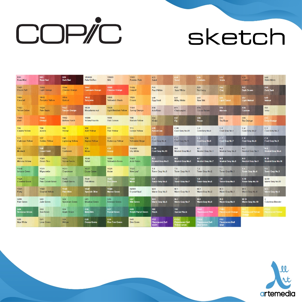 Jual Copic Sketch Graphic Marker Alcohol Based Dye Ink Refillable ...