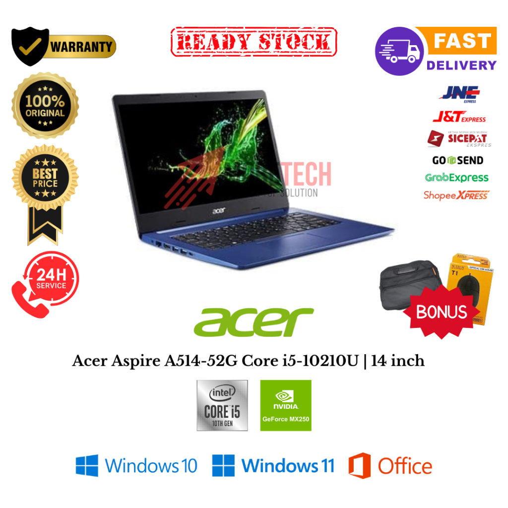 Jual Laptop Acer Aspire A514-52G Core I5-10210U | RAM 16GB SSD 512GB ...