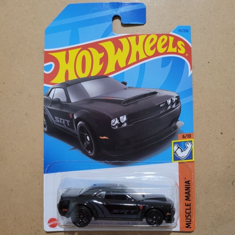 Jual Hot Wheels 18 Dodge Challenger Srt Demon Muscle Mania [ Black