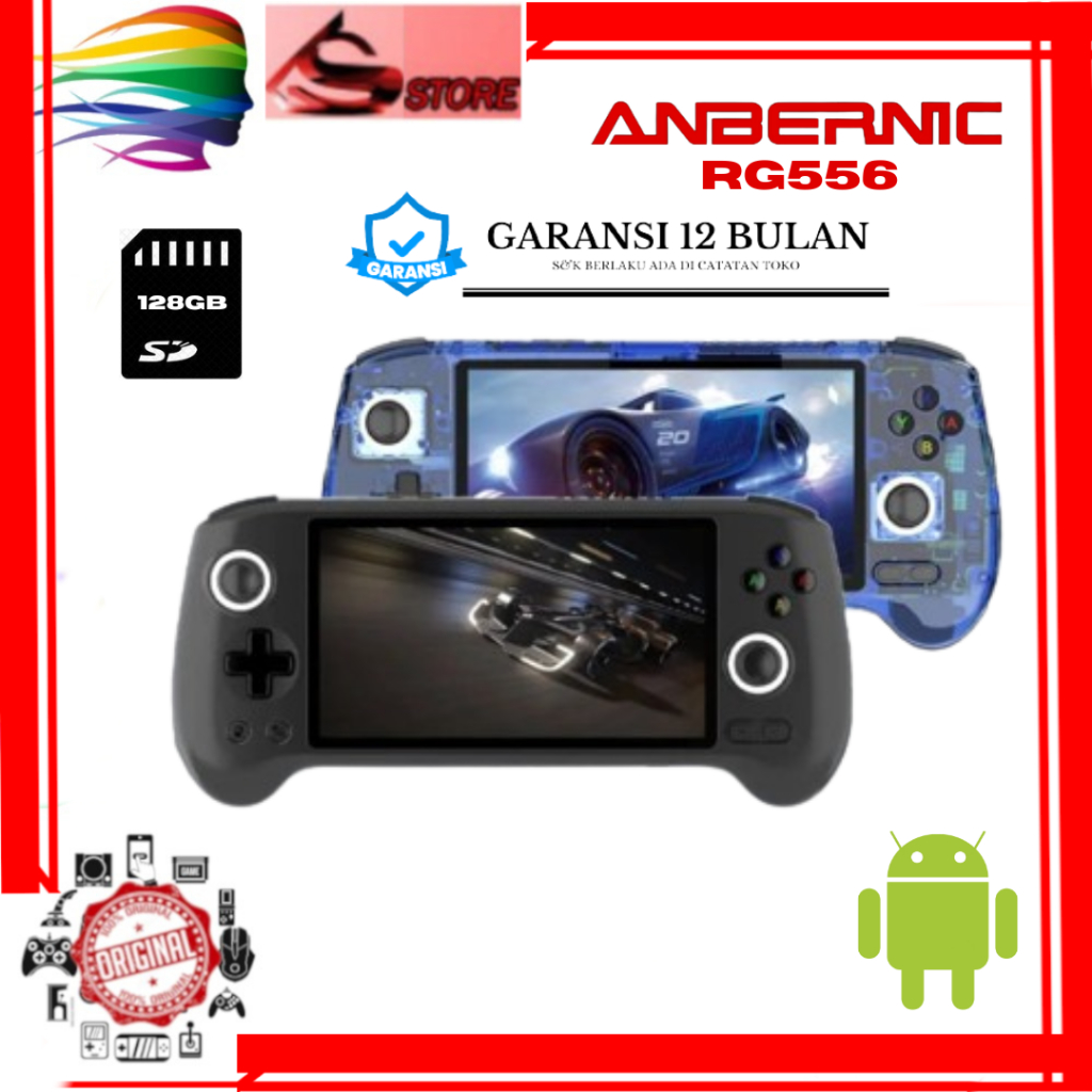 Jual ANBERNIC RG556 Retro Handheld Hall Effect Game Console Android ...