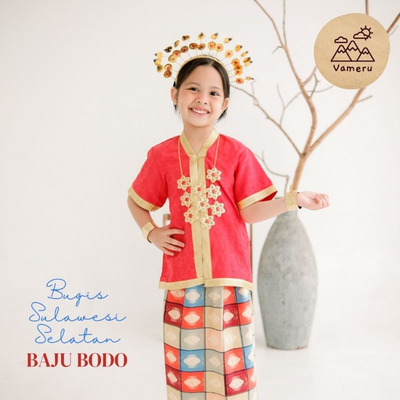 Jual VAMERU - BAJU ADAT BUGIS SULAWESI ANAK BAJU BODO KEBAYA MAKASAR