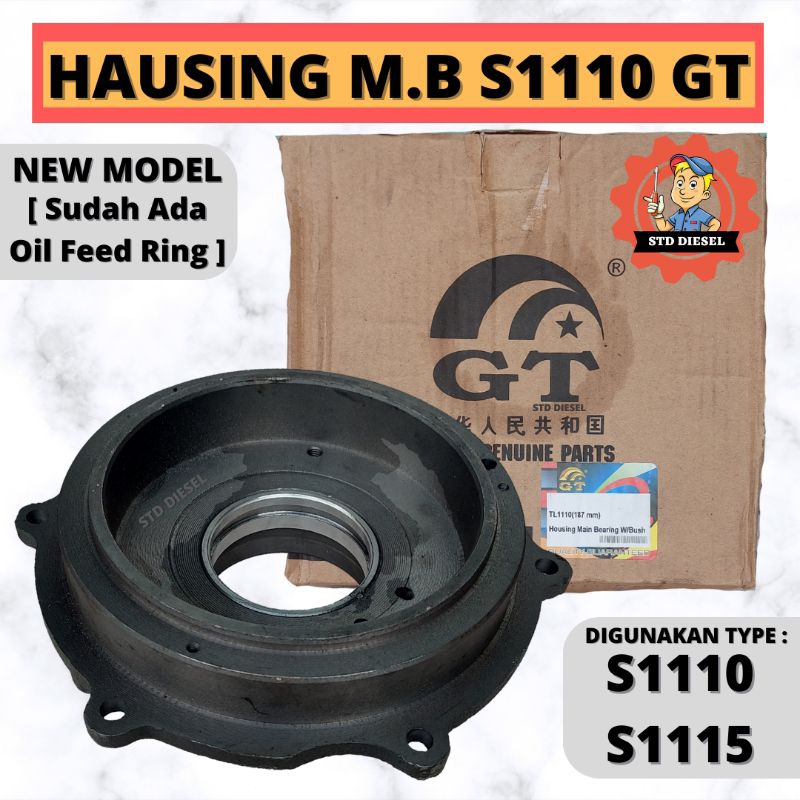 Jual HAUSING MAIN BEARING S1110 S1115 MERK GT WITH OIL FEED RING HOSING ...