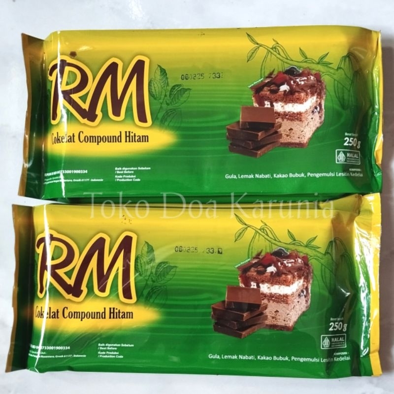 Jual Coklat Batangan Rm 250gr Dark Compound Chocolate Coklat Batangan 250 Gram Shopee 4889