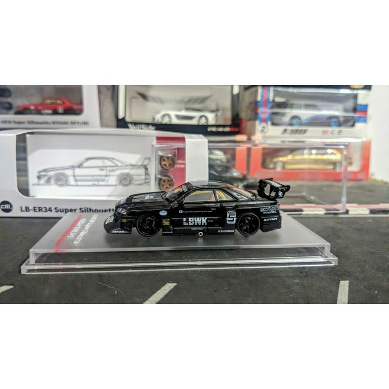 Jual Diecast CM Model LB Nissan Skyline ER34 R34 Silhoutte Black ...