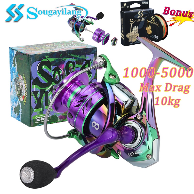 Reel Pancing 12LB Pancing Max Drag Gulungan Pancing 1000-5000 Bahan Metal  Untuk Air Laut Fishing reel Alat Pancingan