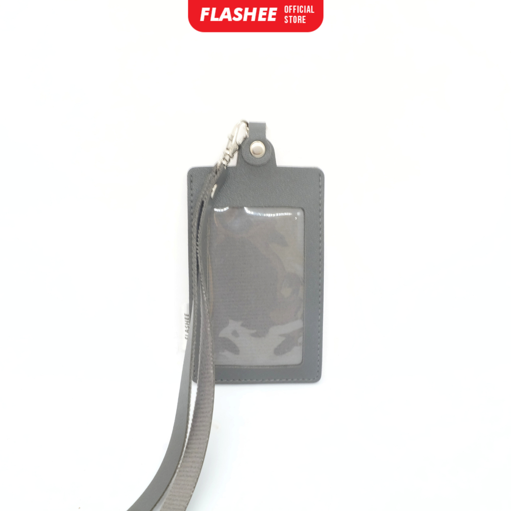 Jual Flashee Name Tag Kulit Id Card Kulit Holder Kancing Dean Lanyard ...