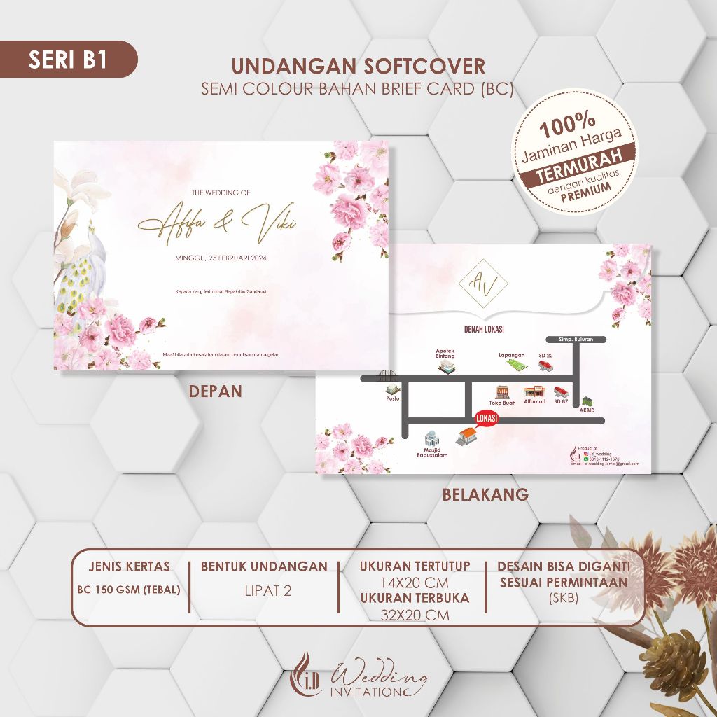 Jual Undangan Pernikahan Exlusive By Id Wedding (Ukuran Besar) Seri B ...