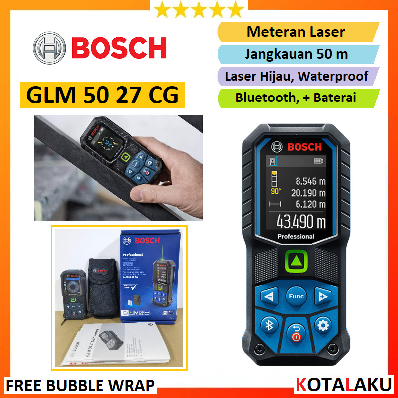 Jual Meteran Laser Digital Outdoor Rangefinder Meter Bosch GLM 50 27 CG ...