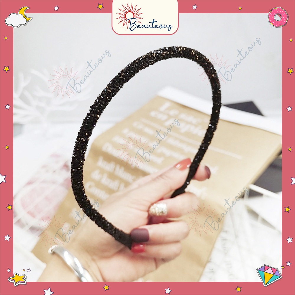 Jual Bando Kristal Rambut Wanita Aksesoris Cute Bahan Fleksibel Nyaman ...