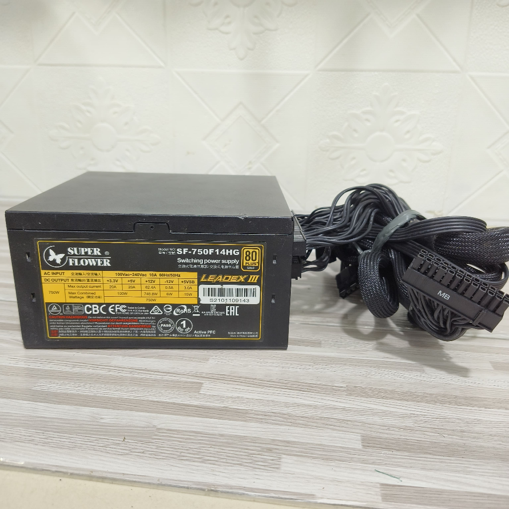 Jual PSU SUPER FLOWER 750W 80+ GOLD FULL MODULAR | Shopee Indonesia