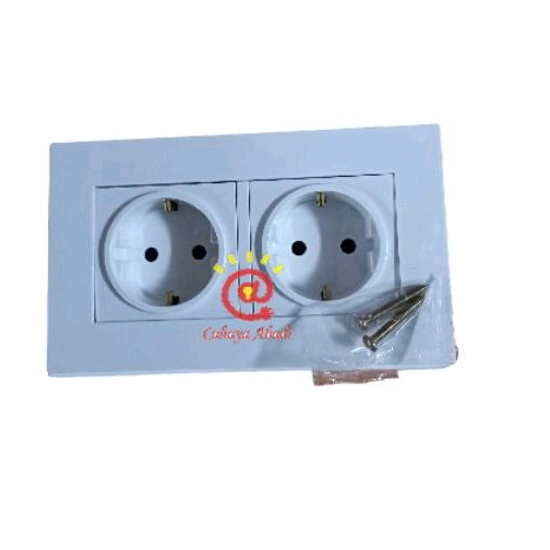 Jual BOSS Stop Kontak Double 2 Gang B10426/16S / Stop Kontak Ganda ...