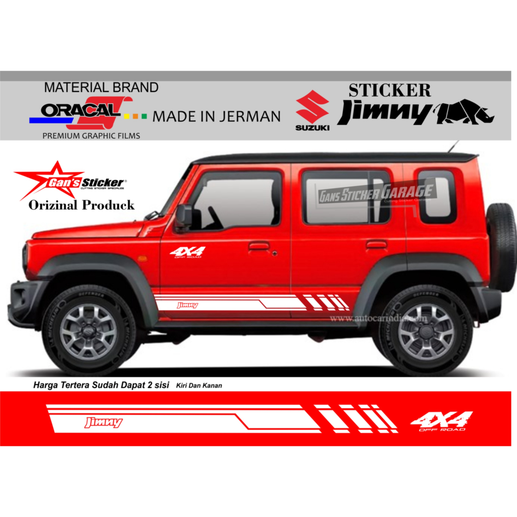 Jual sticker suzuki jimny long jimny 5 pintu aksesoris suzuki jimny ...