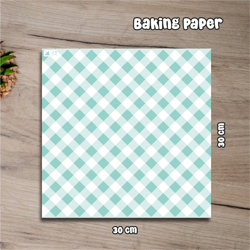 Jual Kertas Alas Roti Motif Kotak Kotak 30x30 Foodgrade - Wrappaper ...