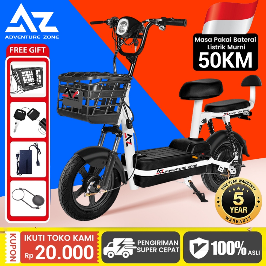 Jual ⭐READY⭐ AZ Sepeda Listrik Murah Sepeda Listrik Dewasa 48V 12ah
