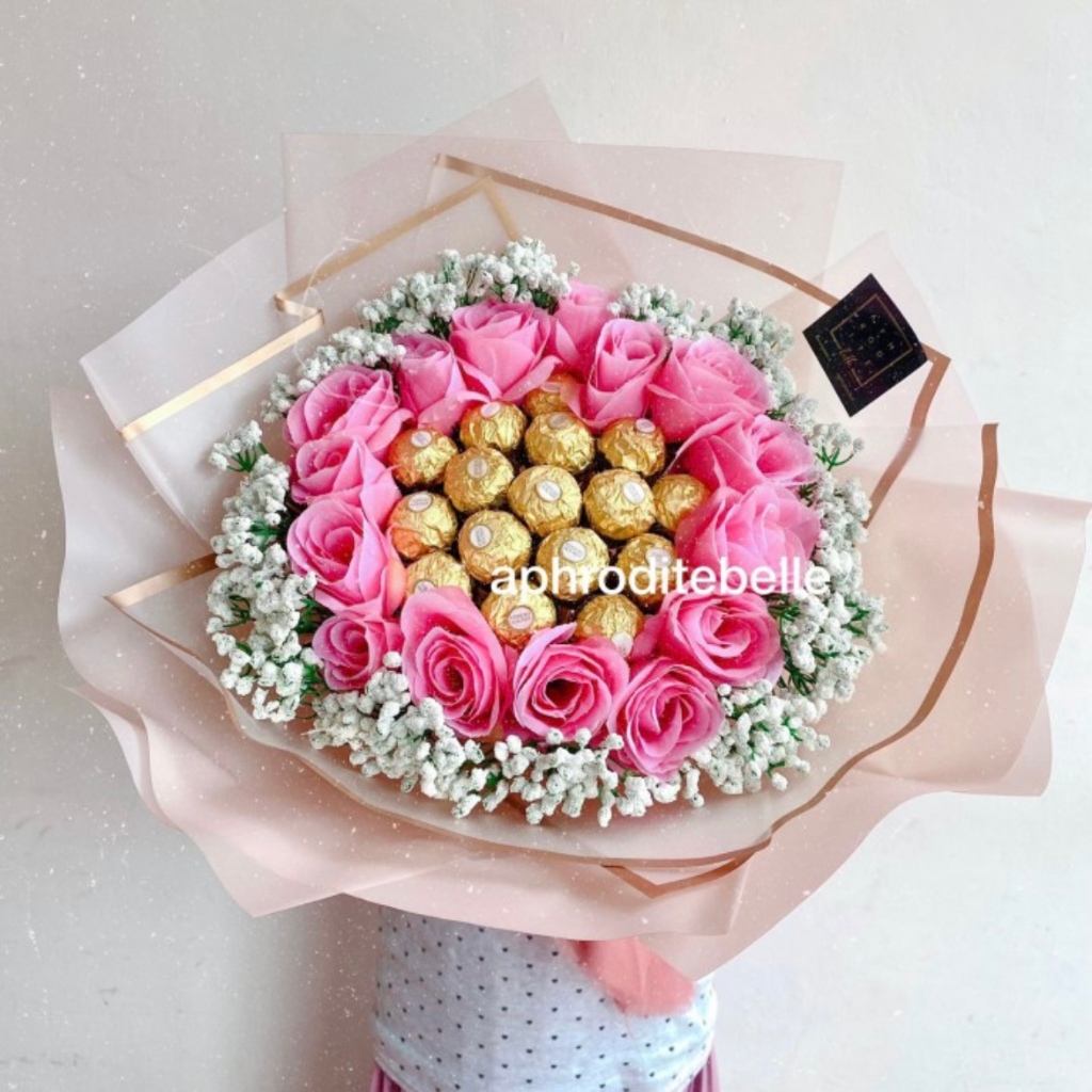 Jual Buket Ferrero Bunge Artificial Premium / Bunga READY Ulang Tahun ...