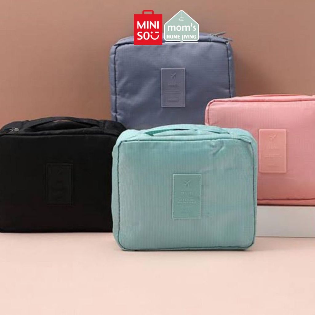 PROMO!! MINISO Tas Penyimpanan Travel Bag Multifungsi Baju Praktis  Organizer Pouch Makeup Organizer