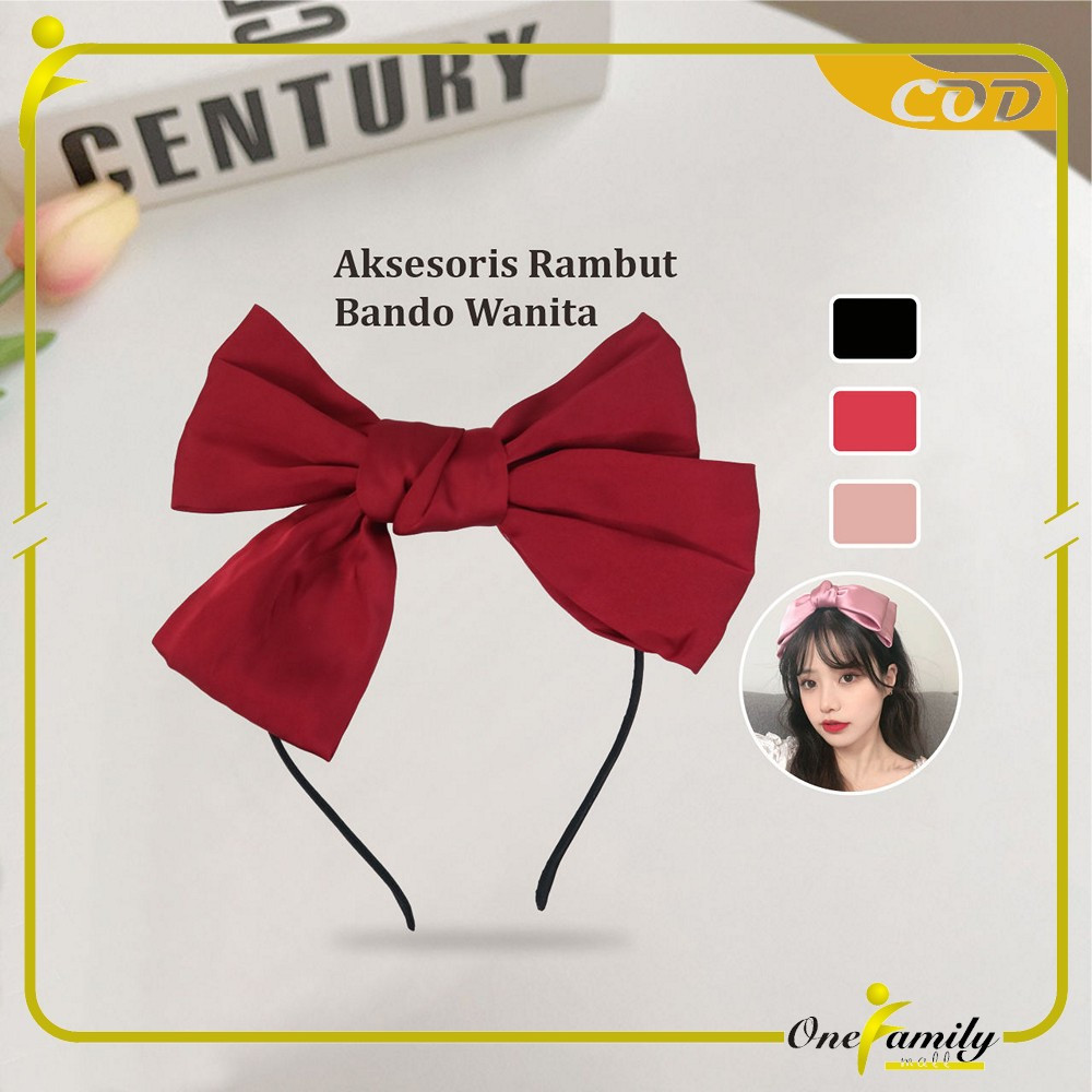 Jual ONE-C1012 Bando Korea Model Pita Satin Aksesoris Rambut Fashion ...
