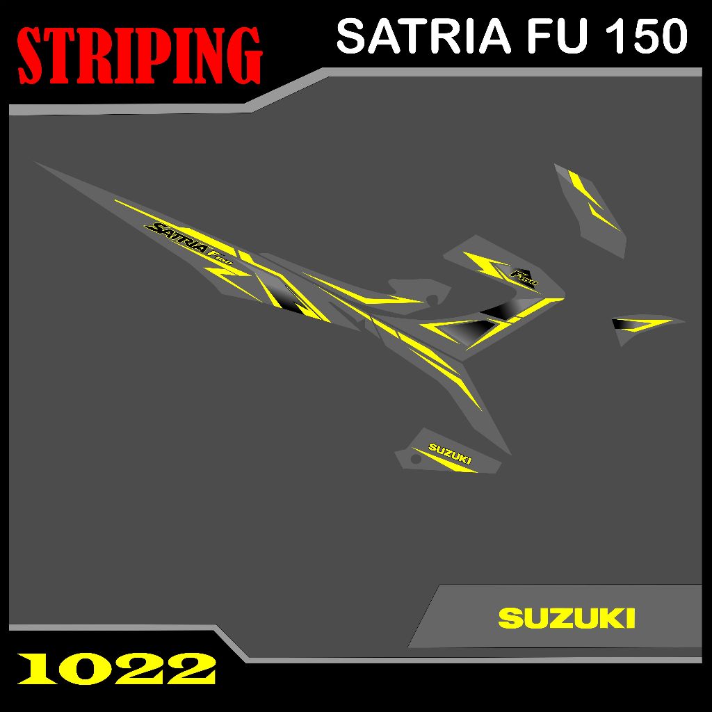 Jual Striping Transparan UV satria fu facelift racing / Sticker satria ...