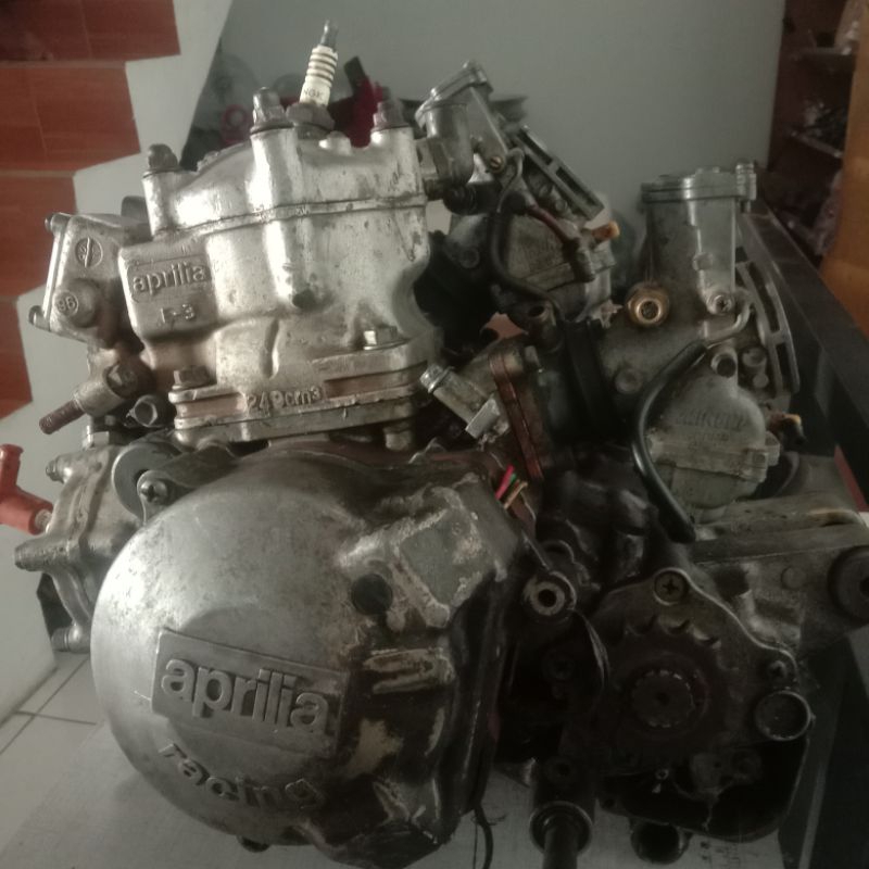 Jual mesin seglundung Aprilia RS 250 L twin 2 tak karburator TM mikuni ...