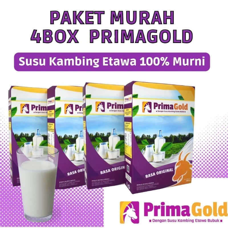 Jual SUSU ETAWA PRIMA GOLD ORIGINAL PAKET 4 BOX | Shopee Indonesia