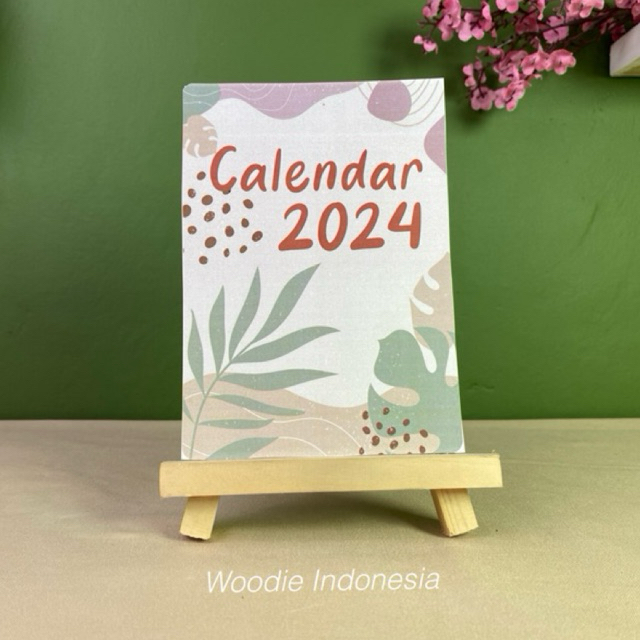 Jual Kalender Kalender Meja Sama Tatakan Kayu Aestetic Wooden Calender Shopee Indonesia