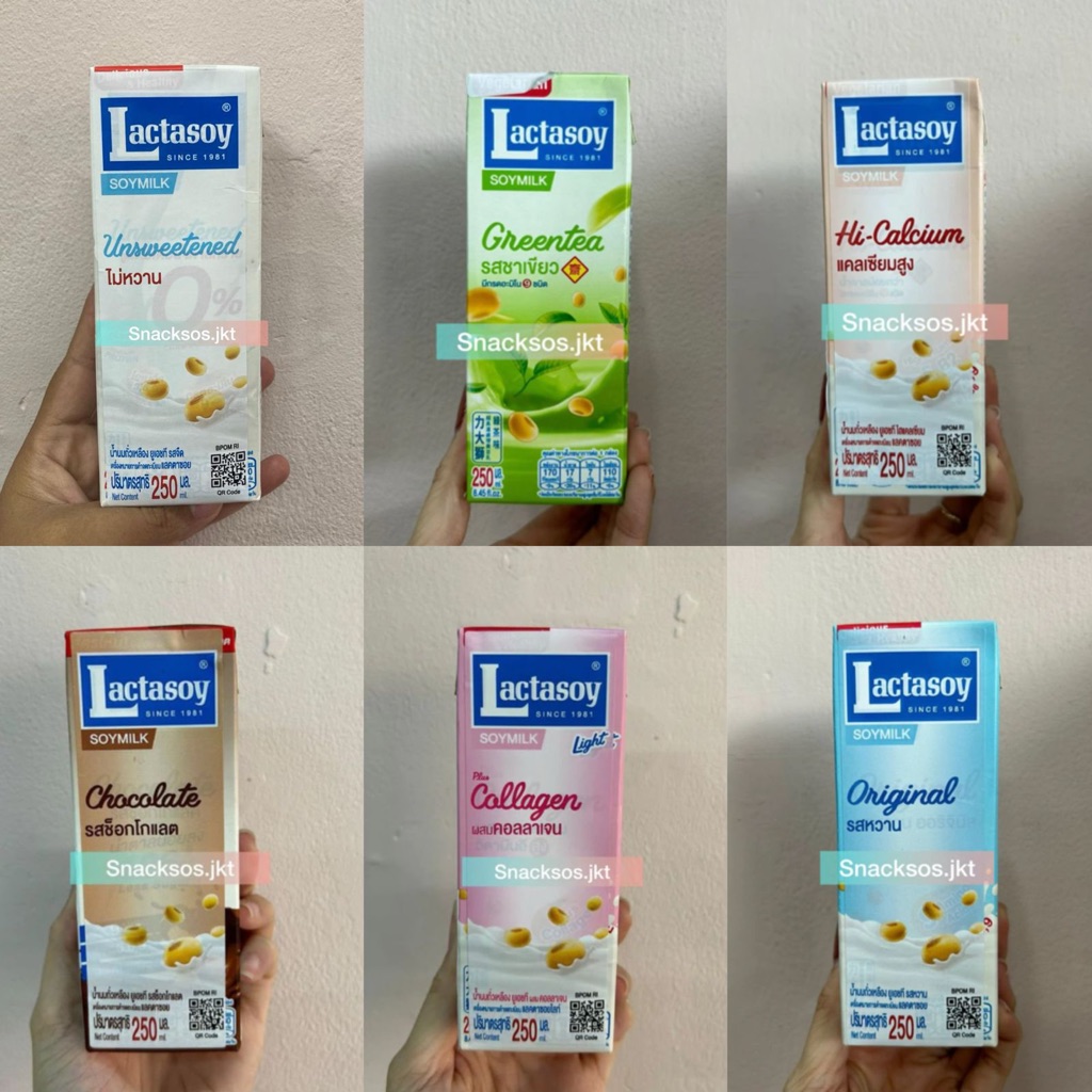 Jual LACTASOY SOYA MILK SOY MILK SUSU KACANG ORIGINAL / UNSWEETENED / CHOCOLATE / COLLAGEN