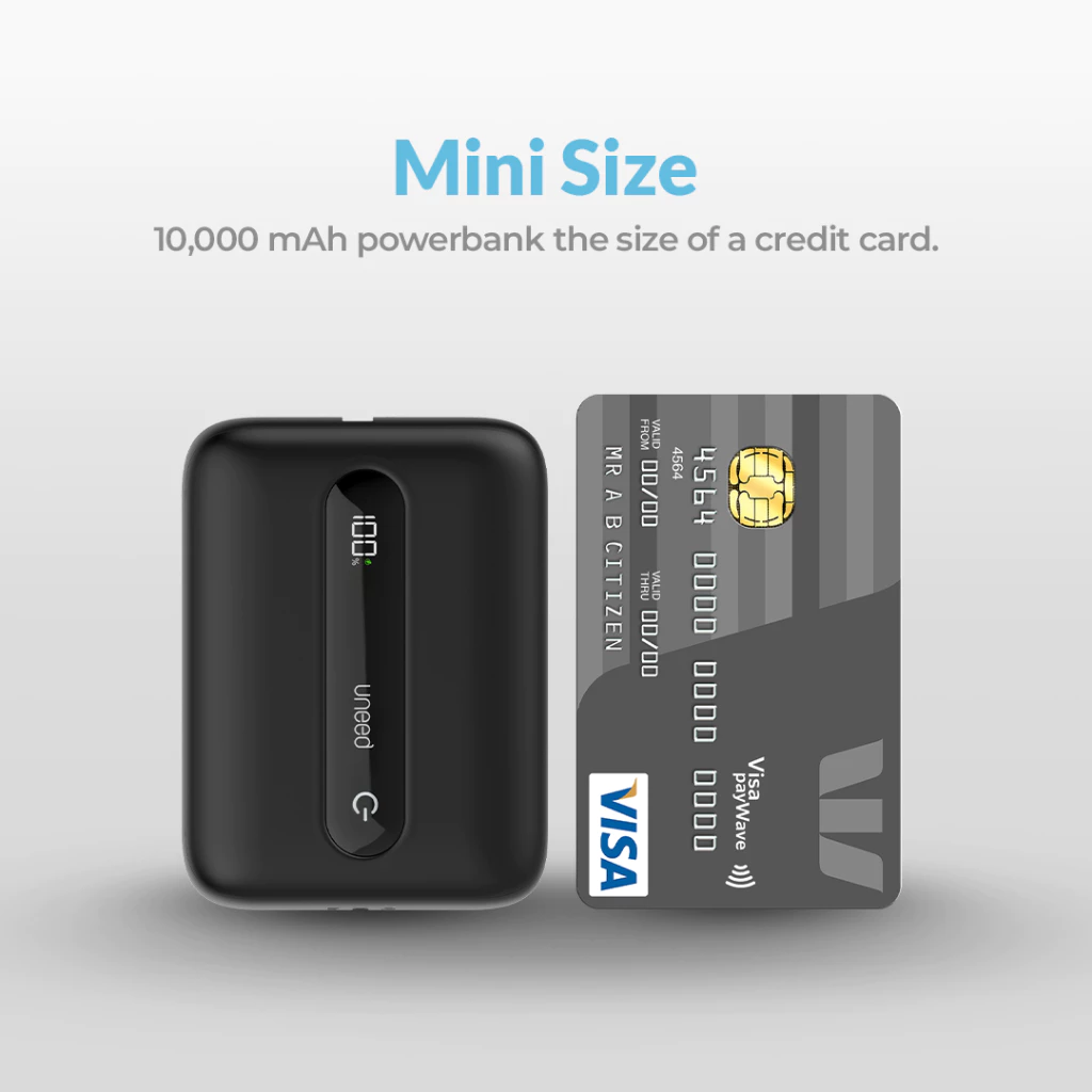 UNEED MiniBox A7 Powerbank 10.000mAH 35W Dual Port PD QC - UPB422