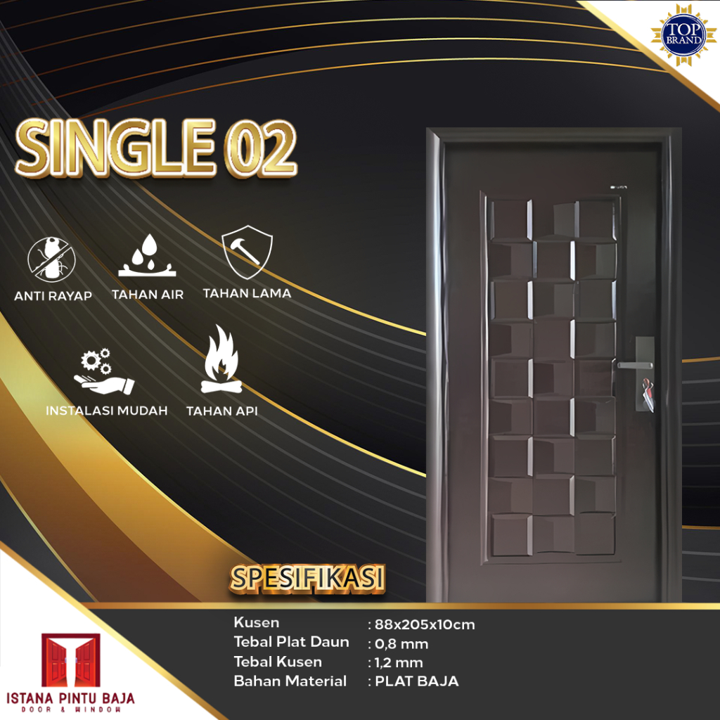 Jual Ipb Luxury Single Pan Pintu Plat Baja Single Pintu Utama