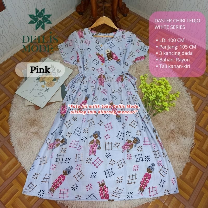 Jual Daster Chibi Centini Motif Tedjo Kekinian Bahan Adem Premium Putih ...