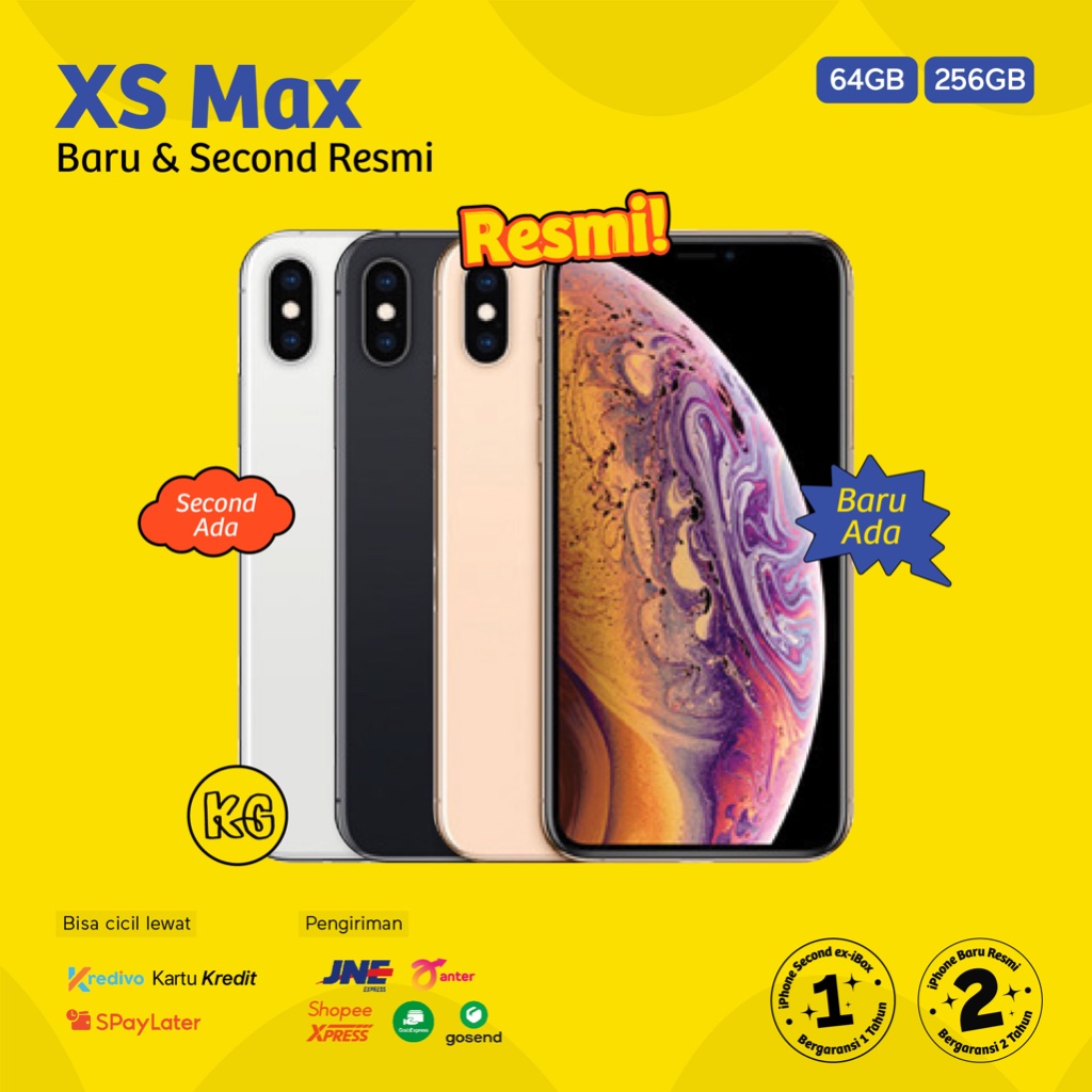 Jual Iphone Xs Max Second Seken Ibox New Baru Garansi Resmi Gb Gb Gb Gold Gray Silver