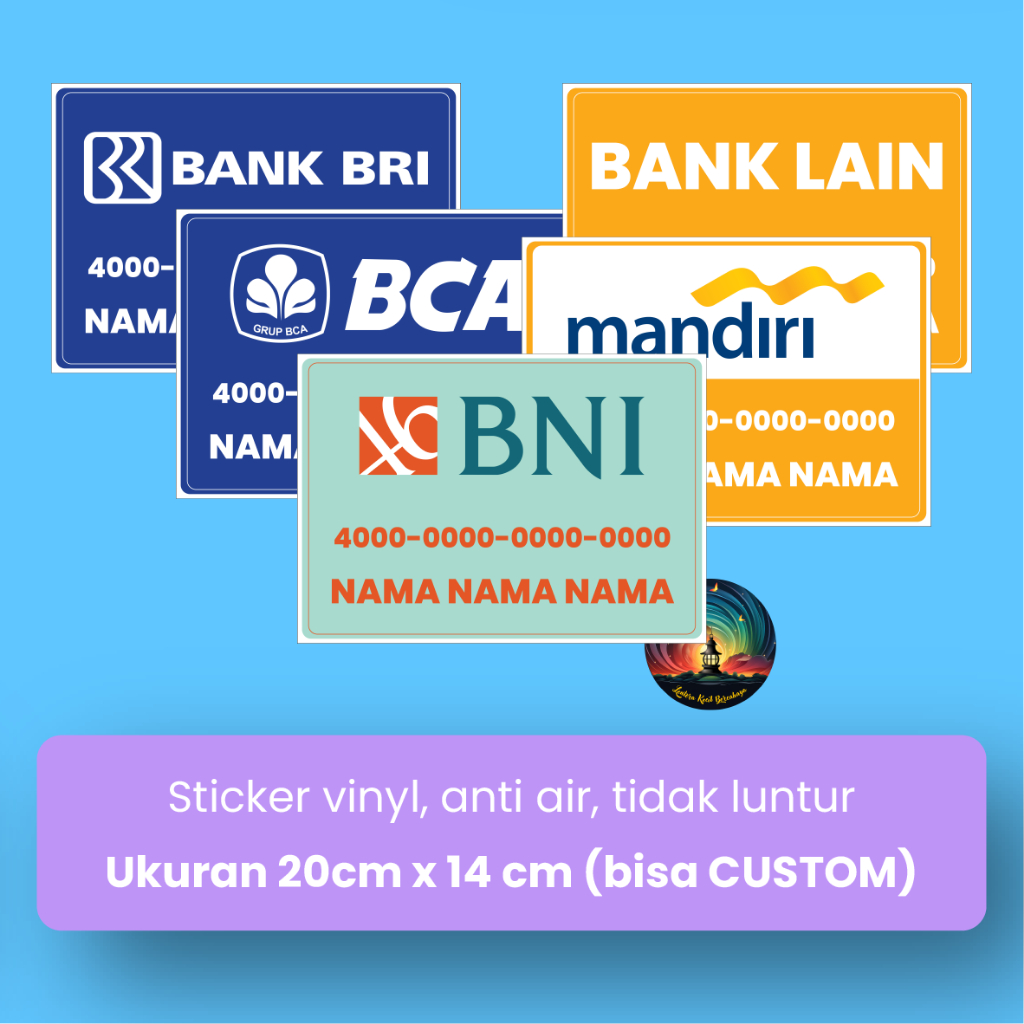 Jual Sticker Stiker Nomor Rekening Bank | Shopee Indonesia
