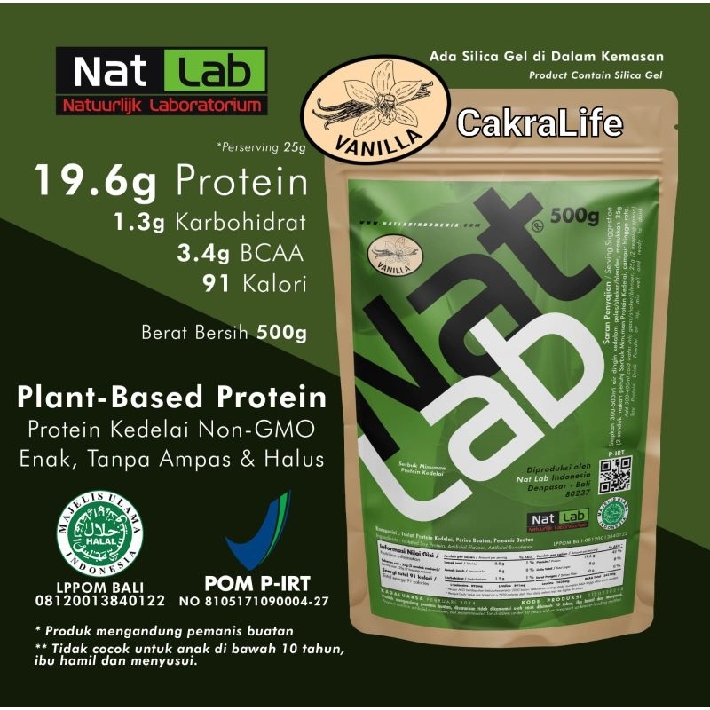 Jual Natlab soy protein kedelai all variant ORIGINAL 500gram HALAL ...