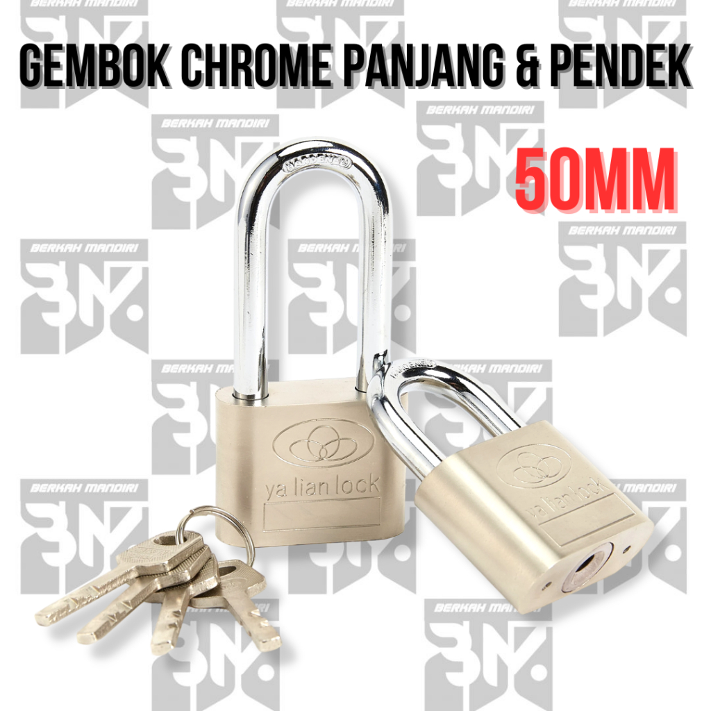 Jual Gembok Stainless Chrome Pagar Pintu Rumah Toko Leher Panjang